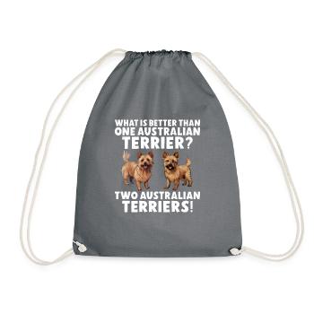 Cadeaux pour terrier australien - Sac de sport léger - gris - Devant