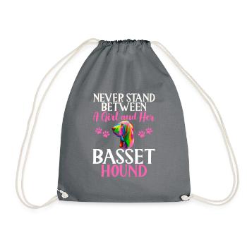 Cadeaux Basset Hound - Sac de sport léger - gris - Devant