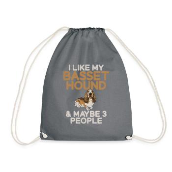 Cadeaux Basset Hound - Sac de sport léger - gris - Devant