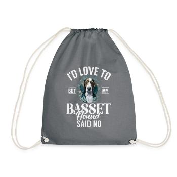 Basset Hound Gifts - Turnbeutel - Grau - Vorne