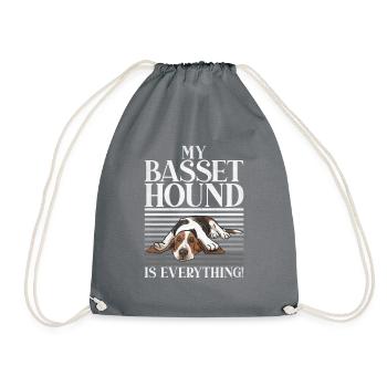 Cadeaux Basset Hound - Sac de sport léger - gris - Devant