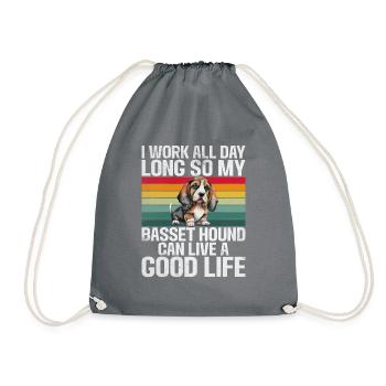 Cadeaux Basset Hound - Sac de sport léger - gris - Devant