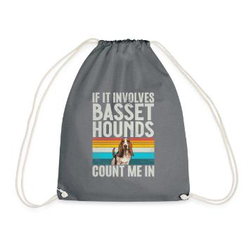 Basset Hound Gifts - Turnbeutel - Grau - Vorne
