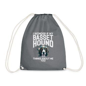 Cadeaux Basset Hound - Sac de sport léger - gris - Devant