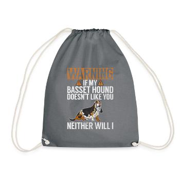 Cadeaux Basset Hound - Sac de sport léger - gris - Devant