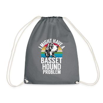 Basset Hound Gifts - Turnbeutel - Grau - Vorne