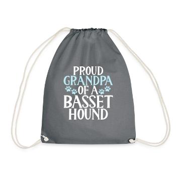 Basset Hound Gifts - Turnbeutel - Grau - Vorne