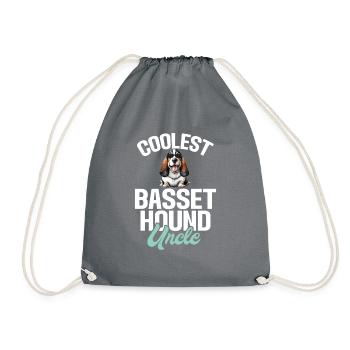 Basset Hound Gifts - Turnbeutel - Grau - Vorne