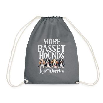 Basset Hound Gifts - Turnbeutel - Grau - Vorne