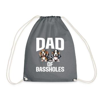 Basset Hound Gifts - Turnbeutel - Grau - Vorne