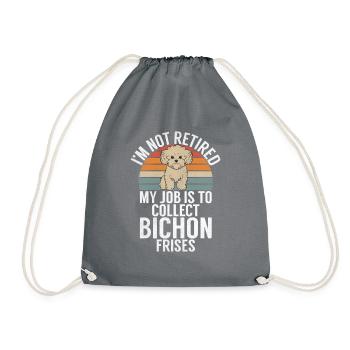 Cadeaux Bichon Frisé - Sac de sport léger - gris - Devant