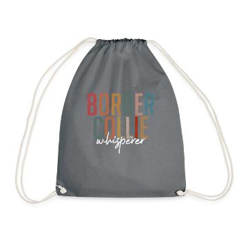 Border Collie Gifts - Turnbeutel - Grau - Vorne