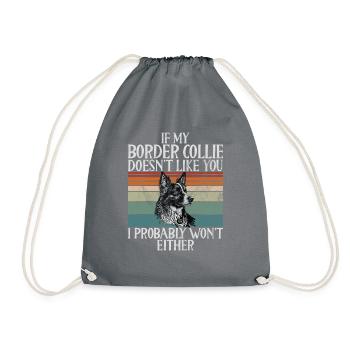 Cadeaux Border Collie - Sac de sport léger - gris - Devant