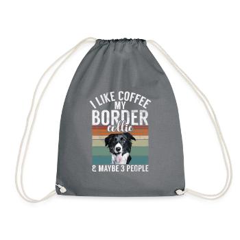 Border Collie Gifts - Turnbeutel - Grau - Vorne