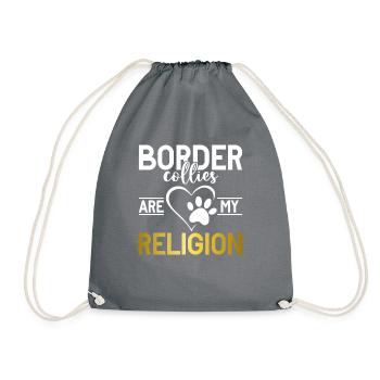 Border Collie Gifts - Turnbeutel - Grau - Vorne