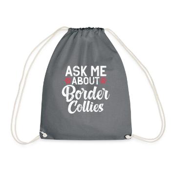 Cadeaux Border Collie - Sac de sport léger - gris - Devant
