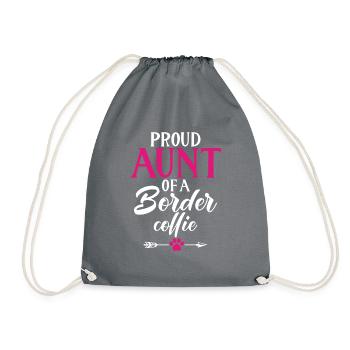 Border Collie Gifts - Turnbeutel - Grau - Vorne