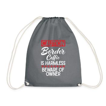 Border Collie Gifts - Turnbeutel - Grau - Vorne