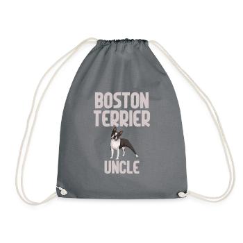 Boston Terrier Gifts - Turnbeutel - Grau - Vorne