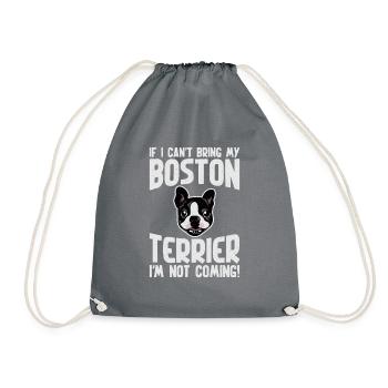 Boston Terrier Gifts - Turnbeutel - Grau - Vorne