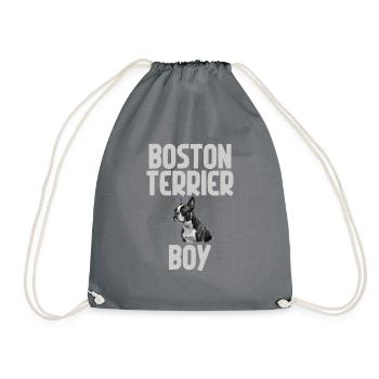 Boston Terrier Gifts - Turnbeutel - Grau - Vorne