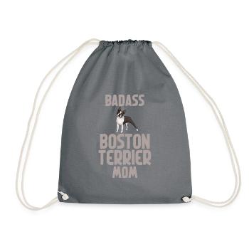 Boston Terrier Gifts - Turnbeutel - Grau - Vorne