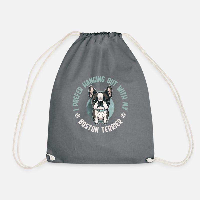 Boston Terrier Gifts - Turnbeutel - Grau