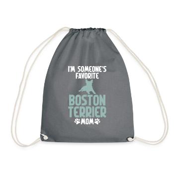 Boston Terrier Gifts - Turnbeutel - Grau - Vorne