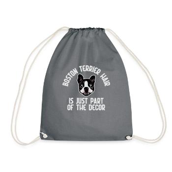 Boston Terrier Gifts - Turnbeutel - Grau - Vorne