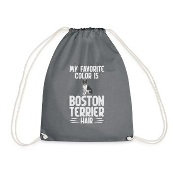 Boston Terrier Gifts - Turnbeutel - Grau - Vorne