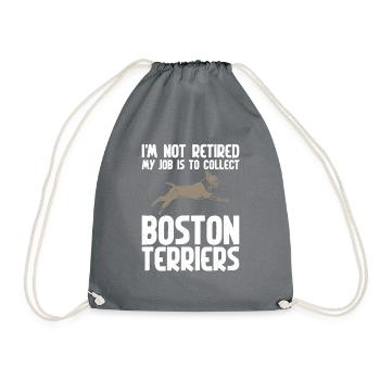 Boston Terrier Gifts - Turnbeutel - Grau - Vorne
