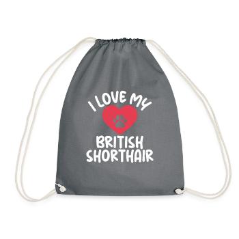 British Shorthair Gifts - Turnbeutel - Grau - Vorne