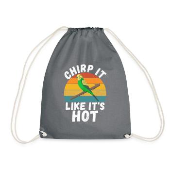 Budgie Gift - Drawstring Bag - grey - Front