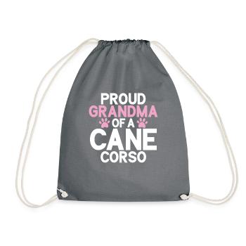Cane Corso Gifts - Drawstring Bag - grey - Front