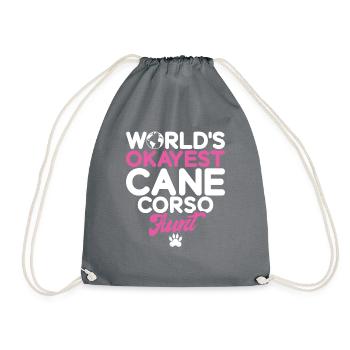 Cane Corso Gifts - Drawstring Bag - grey - Front