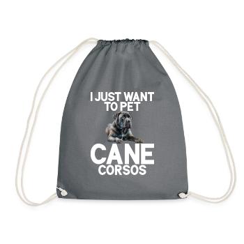 Cane Corso Gifts - Drawstring Bag - grey - Front