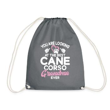Cane Corso Gifts - Drawstring Bag - grey - Front