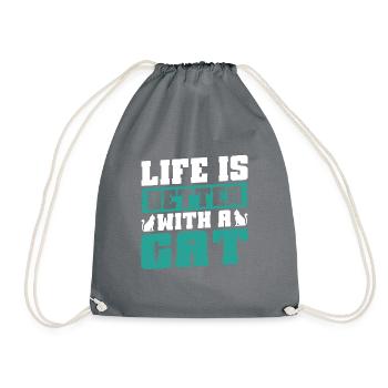 Cat Dad Gifts - Turnbeutel - Grau - Vorne