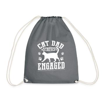 Cat Dad Gifts - Turnbeutel - Grau - Vorne
