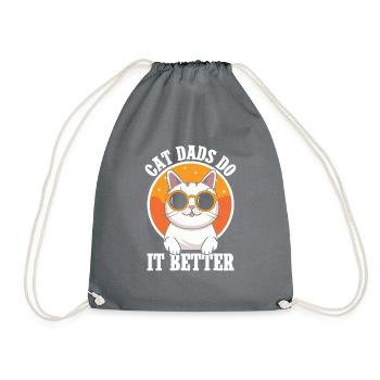 Cat Dad Gifts - Turnbeutel - Grau - Vorne
