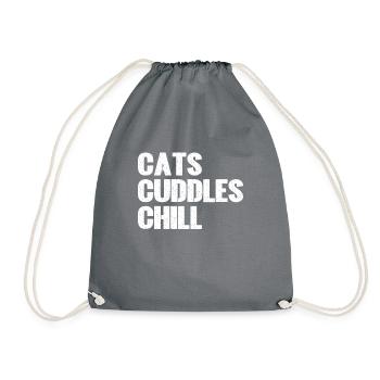 Cat Dad Gifts - Turnbeutel - Grau - Vorne