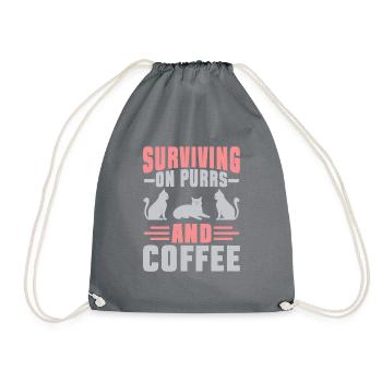 Cat Dad Gifts - Turnbeutel - Grau - Vorne