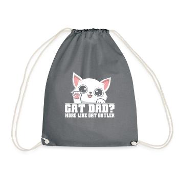 Cat Dad Gifts - Turnbeutel - Grau - Vorne