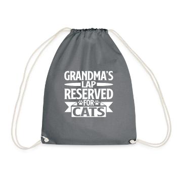 Cadeaux de grand-mère chat - Sac de sport léger - gris - Devant