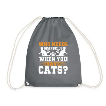 Cat Grandma Gifts - Turnbeutel - Grau - Vorne