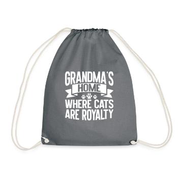 Cat Grandma Gifts - Turnbeutel - Grau - Vorne