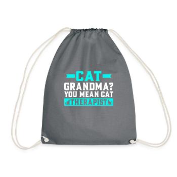 Cat Grandma Gifts - Turnbeutel - Grau - Vorne