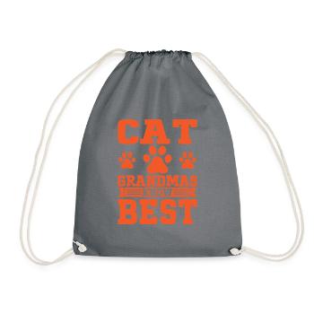 Cat Grandma Gifts - Turnbeutel - Grau - Vorne