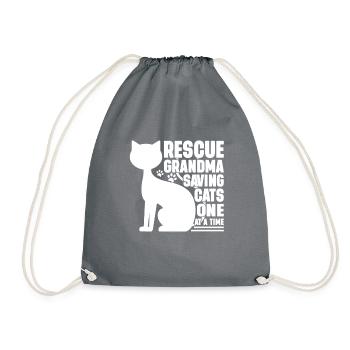 Cadeaux de grand-mère chat - Sac de sport léger - gris - Devant