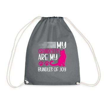 Cadeaux de grand-mère chat - Sac de sport léger - gris - Devant
